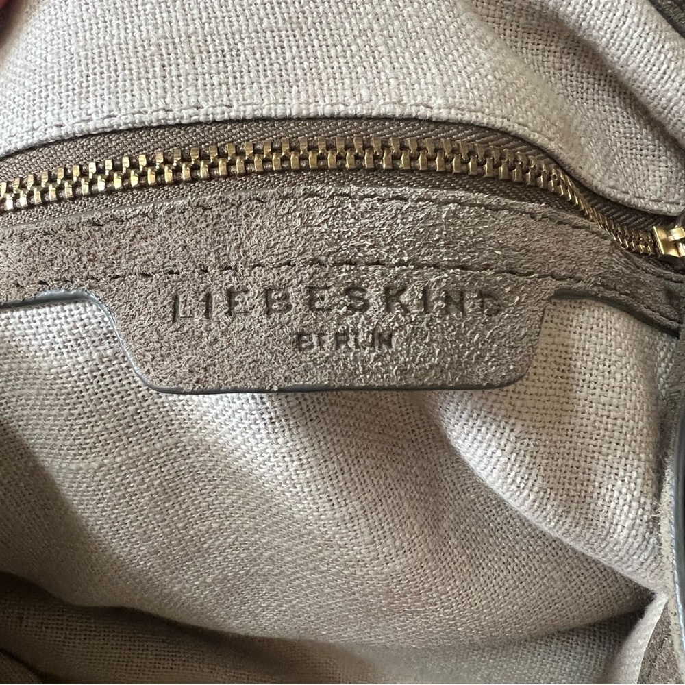 LIEBESKIND Berlin Ravenna Amal Olive Green Gold Ring Handle Cross body Bag Purse - Picture 5 of 16